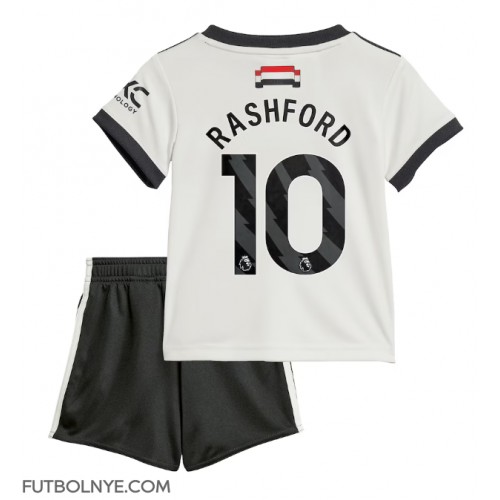 Camiseta Manchester United Marcus Rashford #10 Tercera Equipación para niños 2024-25 manga corta (+ pantalones cortos)